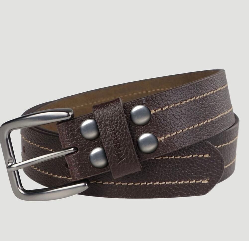 NWT Wrangler men's pebble grain leather belt in brown
